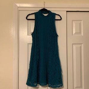 Teal Lace Dress
